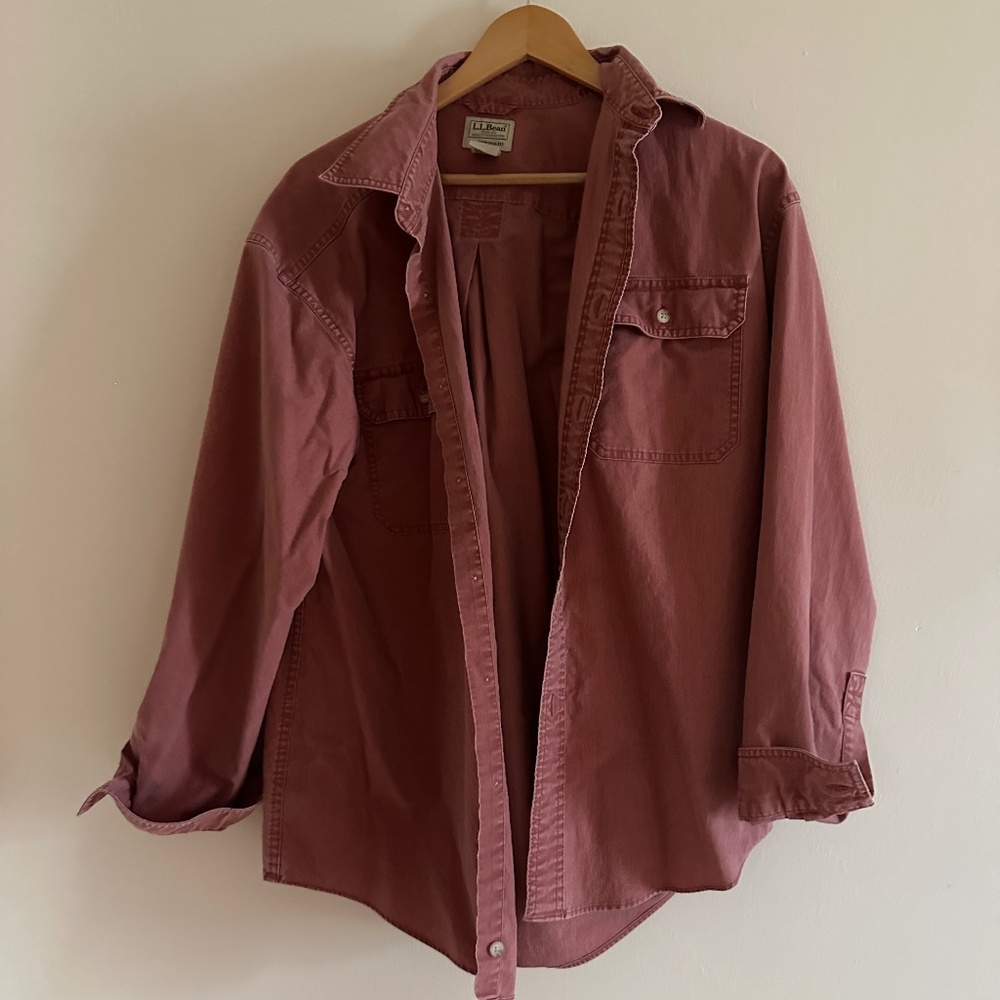 Vintage LL Bean Terracotta Cotton Button Up